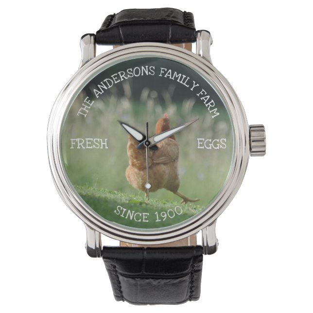 Reloj De Pulsera Personalizado de la granja familiar: Graciosos agr (Anverso)