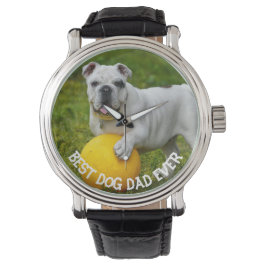 Reloj De Pulsera Personalizado de la historia del padre del perro m