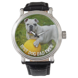 Reloj De Pulsera Personalizado de la historia del padre del perro m