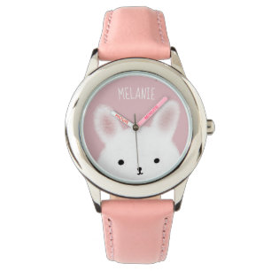 Reloj De Pulsera Personalizado de la linda conejita rosa
