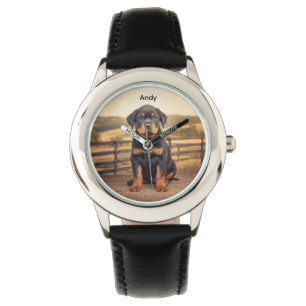 Reloj De Pulsera Personalizado de Majestic Rottweiler Kid