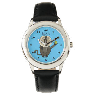Reloj De Pulsera Personalizado de mono de burro con cola de león di