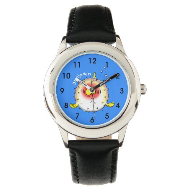 Reloj De Pulsera Personalizado de pescado porcupy de marisco de pur (Anverso)