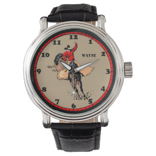 Reloj De Pulsera Personalizado de Rodeo Cowboy Bull Rider eWatch
