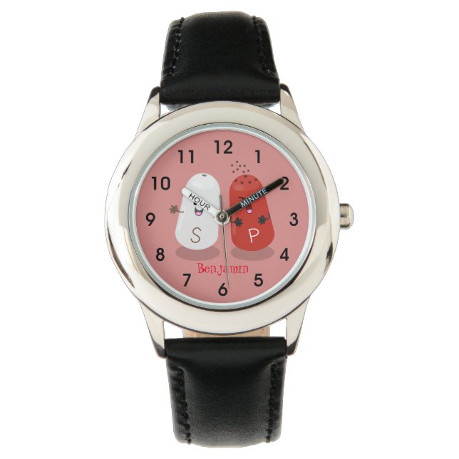 Reloj De Pulsera Personalizado de salinas y batidores de pimienta d (Anverso)