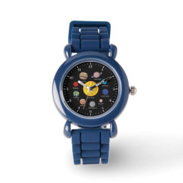 Reloj De Pulsera Personalizado de sistemas solares dibujando planet