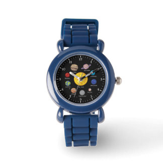 Reloj De Pulsera Personalizado de sistemas solares dibujando planet