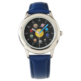 Reloj De Pulsera Personalizado de sistemas solares dibujando planet