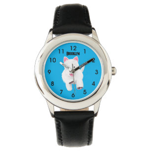 Reloj De Pulsera Personalizado de tierra de montaña blanca y blanca