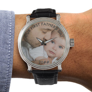 Reloj De Pulsera Personalizado del Día del Padre y foto del bebé