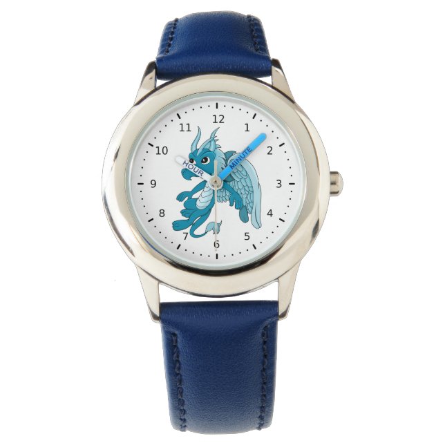 Reloj De Pulsera Personalizado del dragón azul (Anverso)