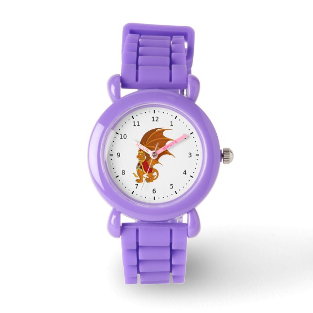Reloj De Pulsera personalizado del dragón naranja (Anverso)
