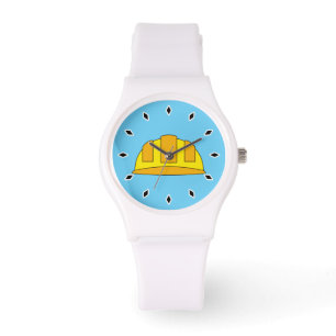 Reloj De Pulsera Personalizado del Gorra duro amarillo