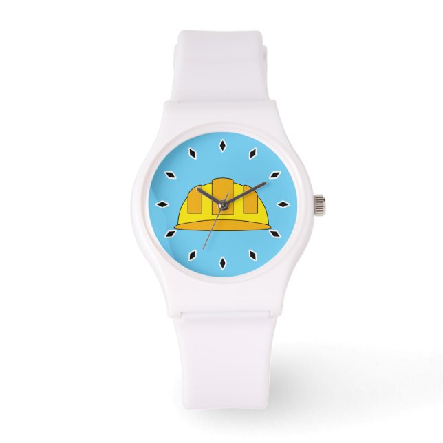 Reloj De Pulsera Personalizado del Gorra duro amarillo (Anverso)