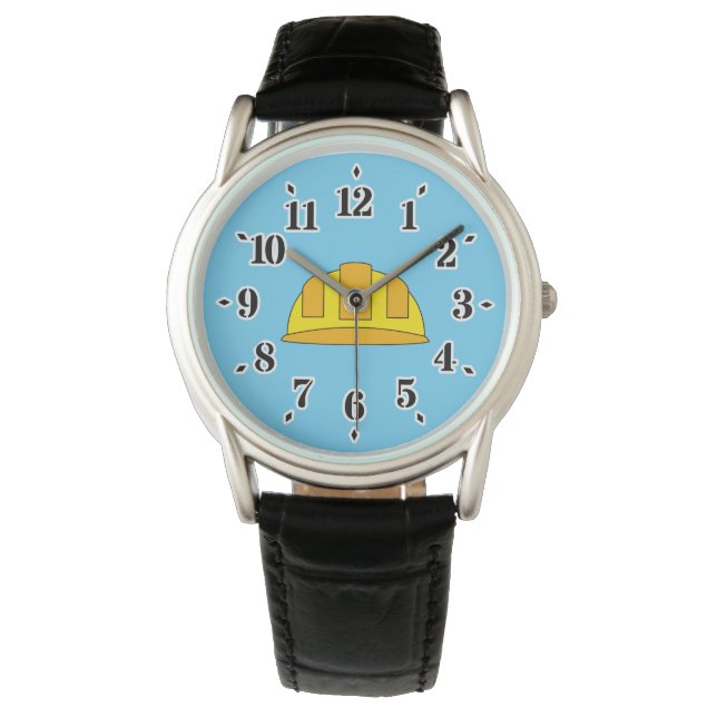 Reloj De Pulsera Personalizado del Gorra duro amarillo (Anverso)