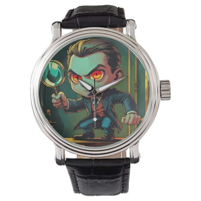 Reloj De Pulsera Personalizado Detective Themed Watch (Anverso)