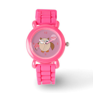 Reloj De Pulsera Personalizado Edad Birthday Owl Niños Watch