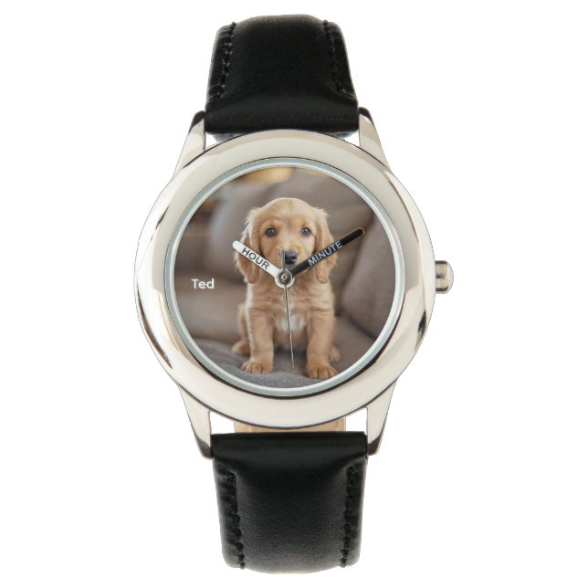 Reloj De Pulsera Personalizado el Cocker Spaniel de Cute Kid (Anverso)