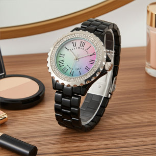 Reloj De Pulsera Personalizado Elegante Ticks de Hora Numeral Roman