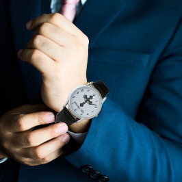 Reloj De Pulsera Personalizado Fecha Cruzada Negrita