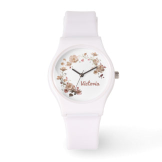 Reloj De Pulsera Personalizado Floral Watch