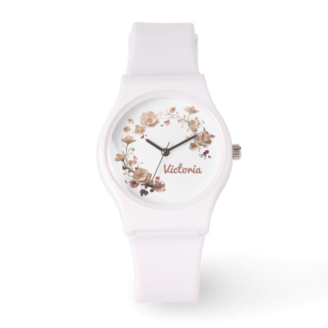 Reloj De Pulsera Personalizado Floral Watch (Anverso)