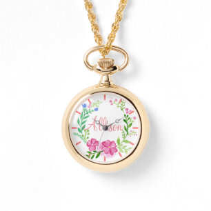 Reloj De Pulsera Personalizado Floral Wreath