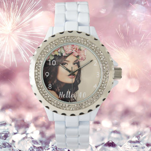Reloj De Pulsera Personalizado foto 40 cumpleaños hola 40 mujer