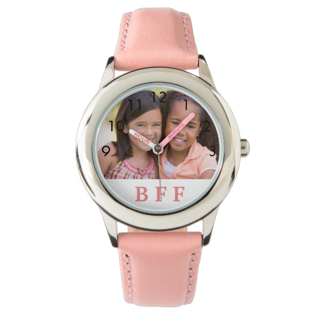 Reloj De Pulsera Personalizado foto BFF mejores amigos para siempre (Anverso)