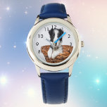 Reloj De Pulsera Personalizado foto niño gato perro foto<br><div class="desc">Personaliza y agrega tu foto de tu mascota de familia,  perro,  gato,  pájaro,  conejo - ¡o pez favorito! Números negros.</div>
