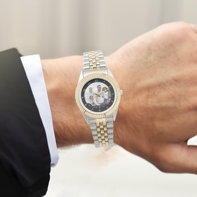 Reloj De Pulsera Personalizado Foto Observatorio masculino (custom photo watch)