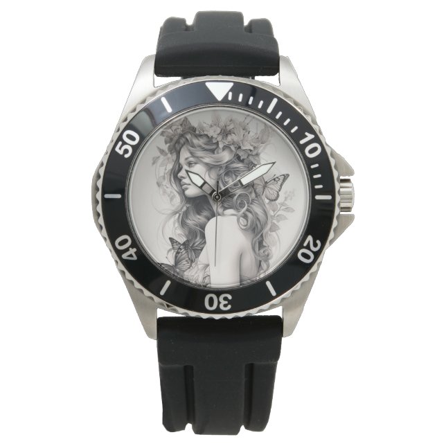 Reloj De Pulsera Personalizado Foto y nombre Hoodie Personalizado (Anverso)