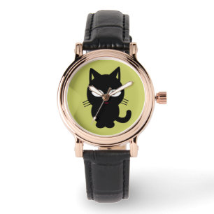 Reloj De Pulsera Personalizado GATO NEGRO WRIST WATCH