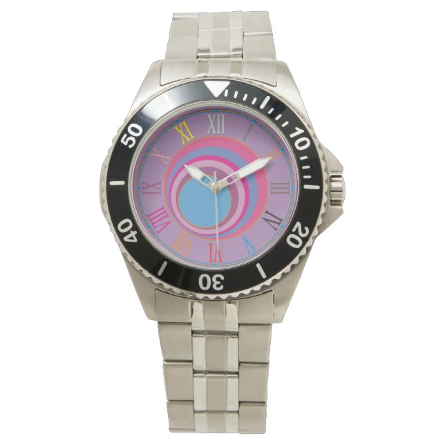Reloj De Pulsera Personalizado girly bonito swift círculos tornado  (Anverso)