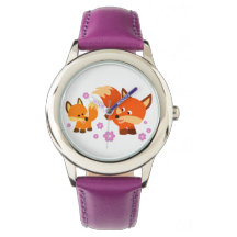 Personalizado infantil lindo  Foxes Watch