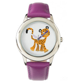 Reloj De Pulsera Personalizado insouciano lindo Cheetah Watch