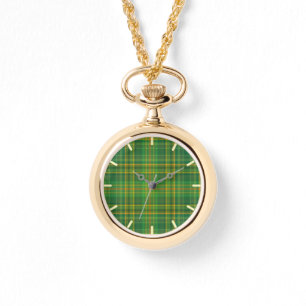 Reloj De Pulsera Personalizado irlandés de Green Plaid (Tartán)