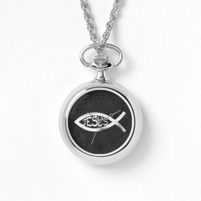 Reloj De Pulsera Personalizado Jesús Pescado Cristiano (Anverso)
