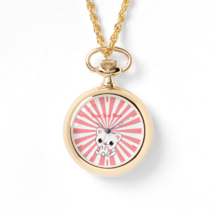 Reloj De Pulsera Personalizado Kawaii White Kitten