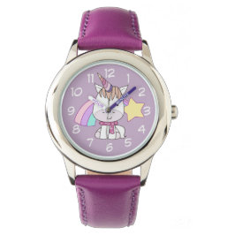 Reloj De Pulsera Personalizado lindo bebé Unicornio y arcoiris