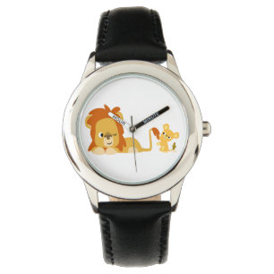Reloj De Pulsera Personalizado lindo Leon Dad y Cub Watch