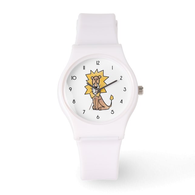 Reloj De Pulsera personalizado lindo león niños retro safari jungla (Anverso)