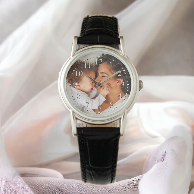 Reloj De Pulsera Personalizado madre y bebé: Día de la Madre (Personalize with your photo for a custom one-of-a-kind gift!)