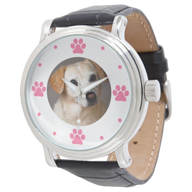 Reloj De Pulsera Personalizado Mascota Photo Paws Vigilancia person (Angular)