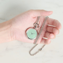 Reloj De Pulsera Personalizado Mint Green Pocket Watch