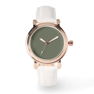 Reloj De Pulsera Personalizado Moss Green Rosa-Gold eWatch