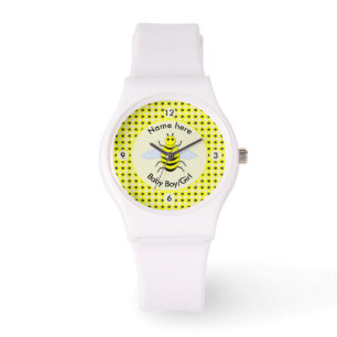 Reloj De Pulsera Personalizado Neutral de Abeja Amarilla Cute Géner