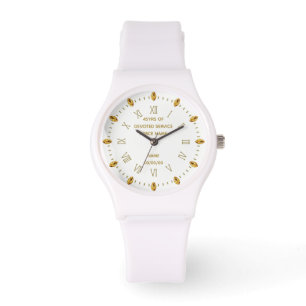 Reloj De Pulsera Personalizado NURSE Retirement Watch Gold White El