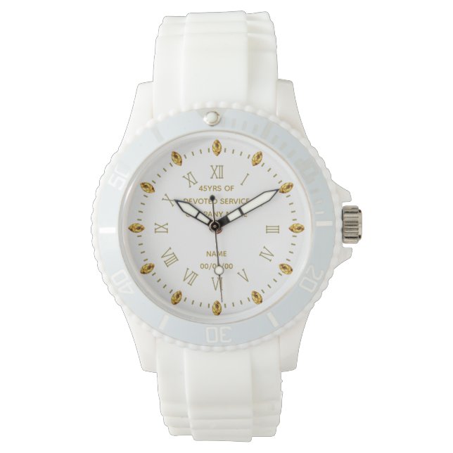 Reloj De Pulsera Personalizado NURSE Retirement Watch Gold White El (Anverso)