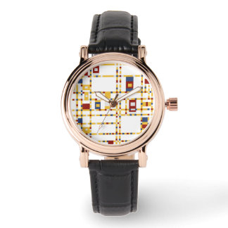 Reloj De Pulsera Personalizado Perfect Square Black Leather